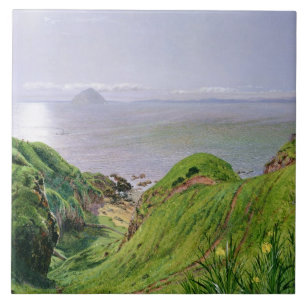 A View of Ailsa Craig and the Isle of Arran, 1860 Tile