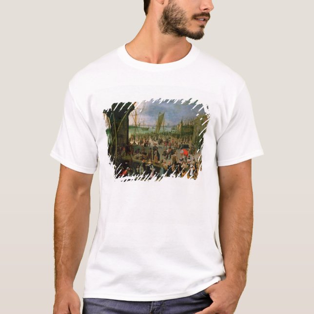 A View of Antwerp harbour T-Shirt (Front)