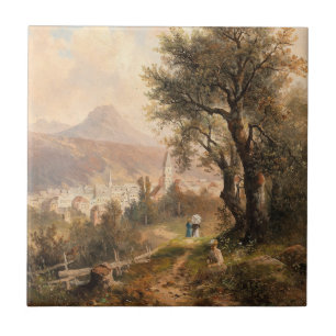 A View of Bad Aussee – Emil Barbarini Ceramic Tile