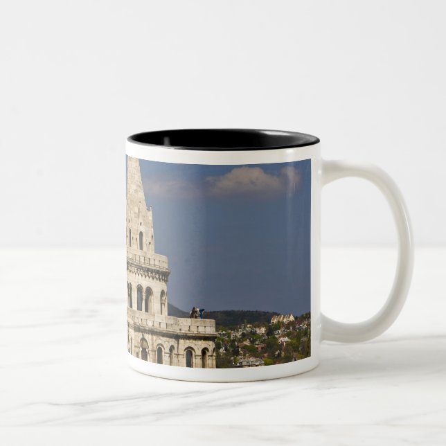 A view of Budapest from Castle Hill. Two-Tone Coffee Mug (Right)