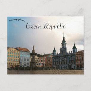 A View of Budweis Czech Republic Postcard