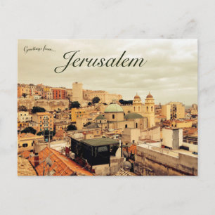 A View of Buildings in the Old City in Jerusalem Postcard