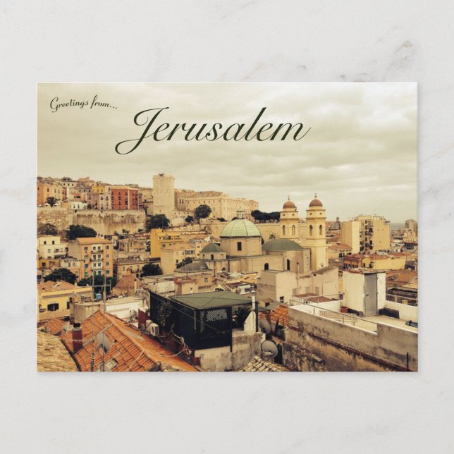 A View of Buildings in the Old City in Jerusalem Postcard (Front)