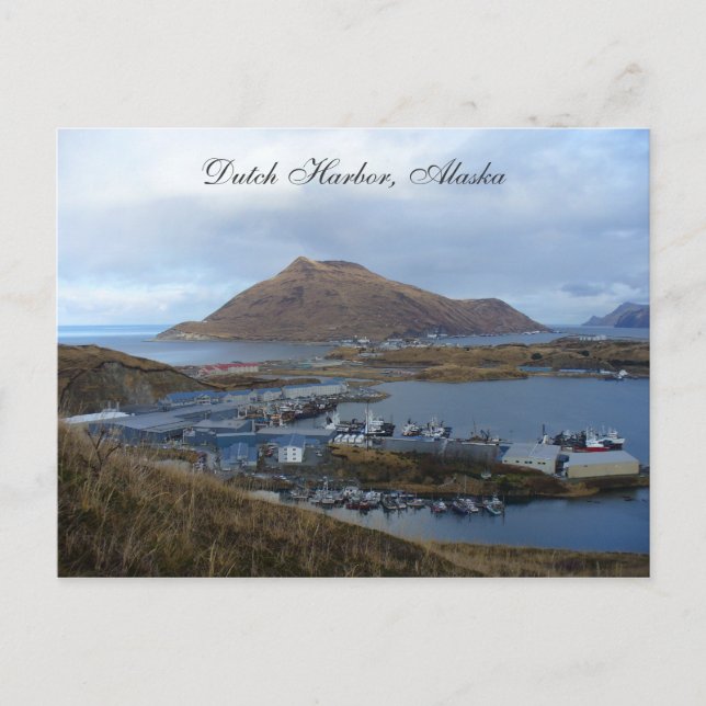 A View of Dutch Harbour, Alaska Postcard (Front)