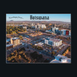A View of Gaborone Botswana Postcard<br><div class="desc">This postcard features an aerial view of the Central Business District in Gaborone,  the capital city of Botswana. Photo credit: Justice Hubane,  2020.

Enjoy your new A View of Gaborone Botswana Postcard!</div>