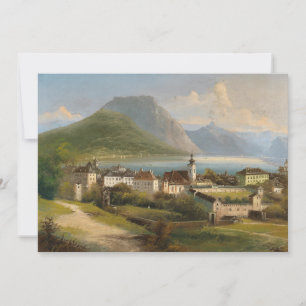 A View of Gmunden   Johann Wilhelm Jankowsky