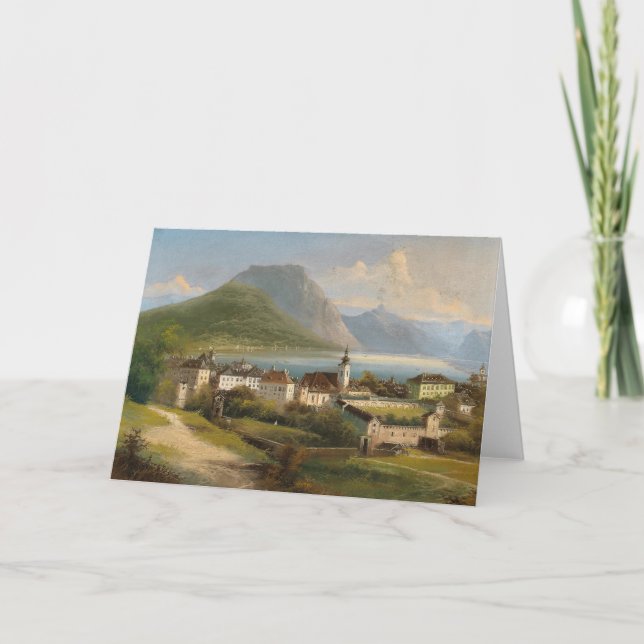 A View of Gmunden | Johann Wilhelm Jankowsky Card (Front)