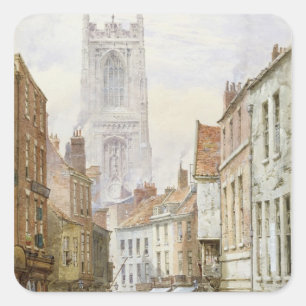 A View of Irongate, Derby Square Sticker