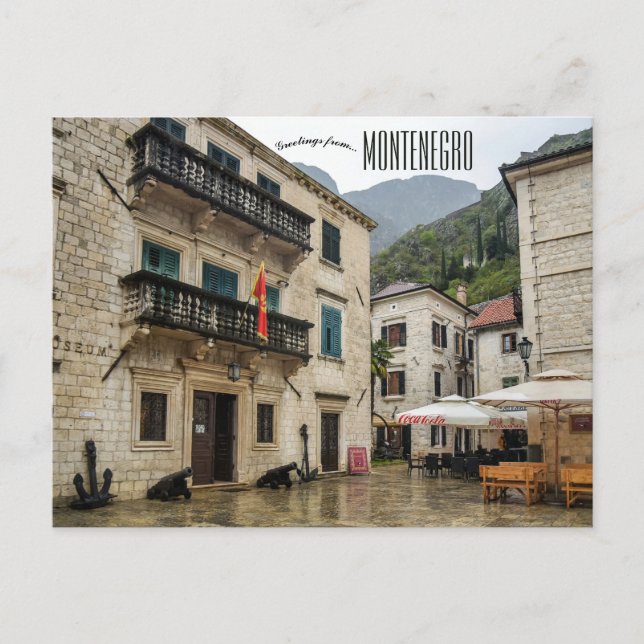 A View of Kotor Montenegro Postcard (Front)