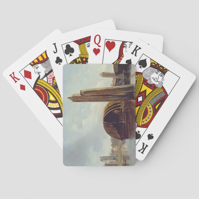 A View of Lambeth (oil on panel) Playing Cards (Back)