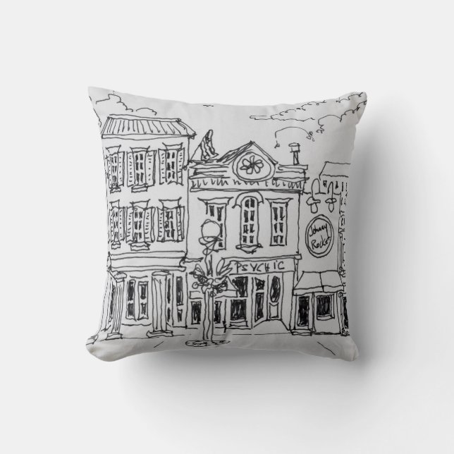 A view of M Street in Georgetown, Washington DC. Cushion (Front)
