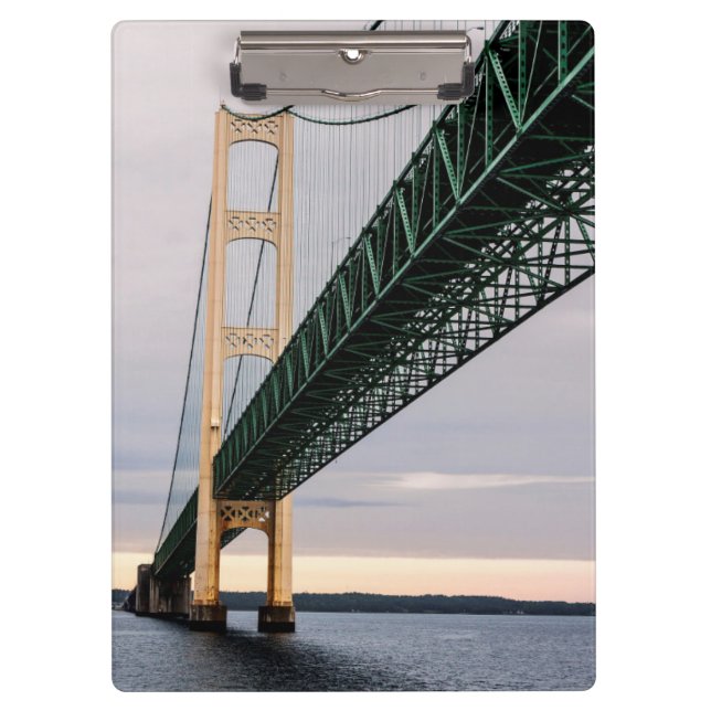 A view of Mackinac Bridge from Lake Michigan 2 Clipboard (Front)