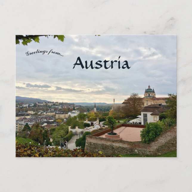 A View of Melk Austria  Postcard (Front)