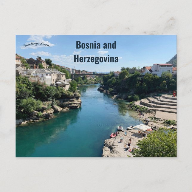 A View of Mostar Bosnia and Herzegovina  Postcard (Front)