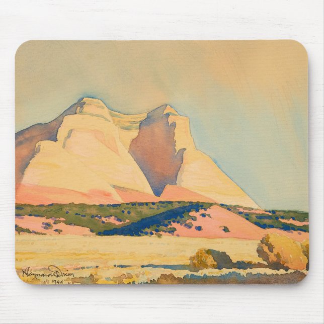 A view of Mount Carmel, Utah by Maynard Dixon Mouse Pad (Front)