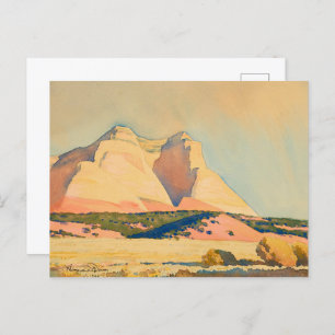 A view of Mount Carmel, Utah by Maynard Dixon Postcard