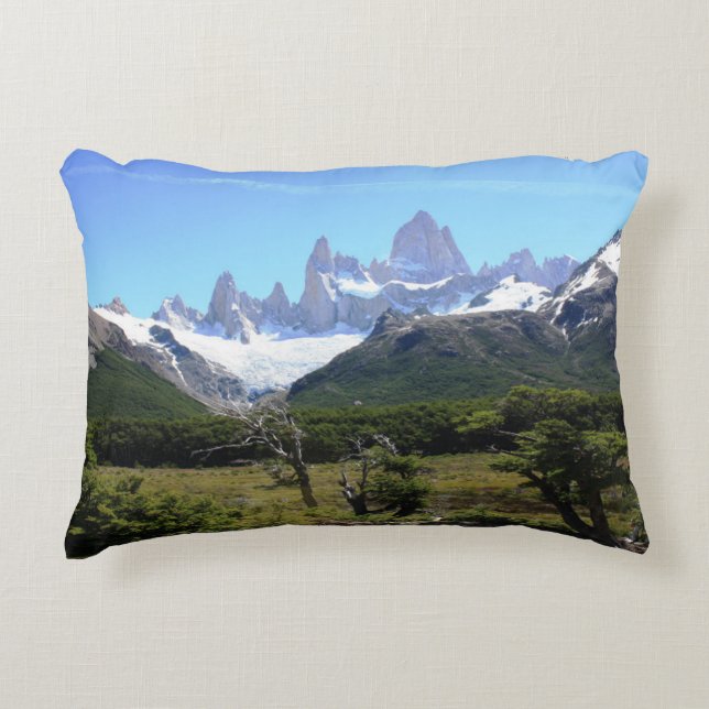 A View Of Mount Fitz Roy Decorative Cushion (Front)