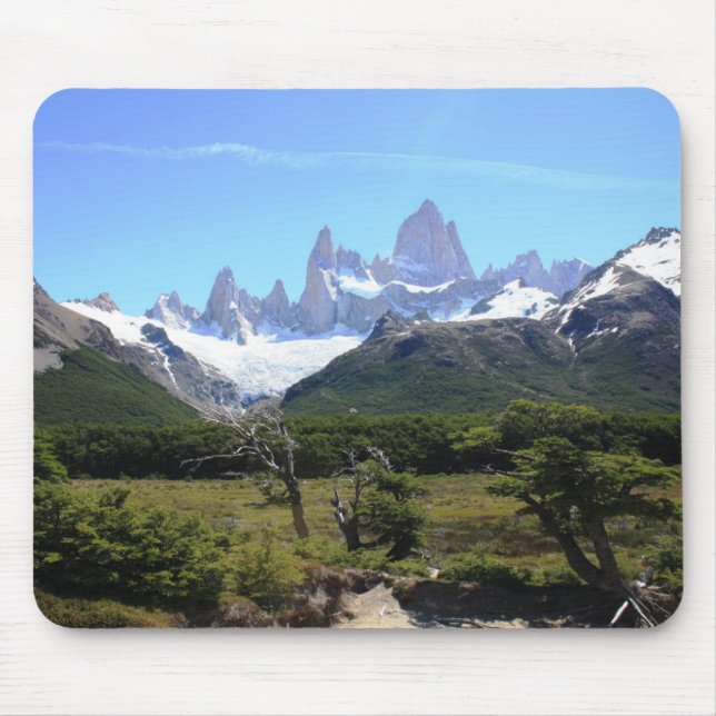 A View Of Mount Fitz Roy Mouse Pad (Front)