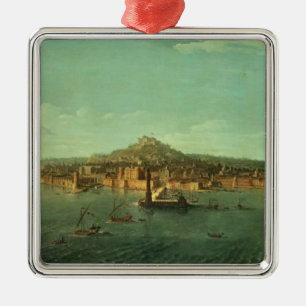 A View of Naples, 17th century Metal Ornament