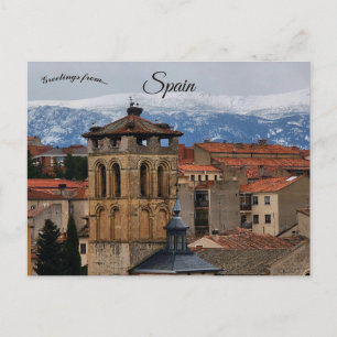 A View of Old City Segovia Spain Postcard
