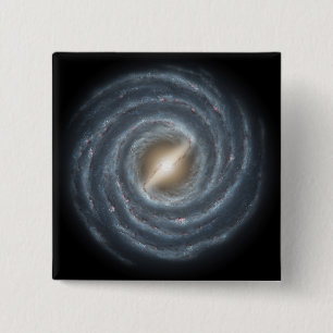 A view of our own Milky Way Galaxy 15 Cm Square Badge