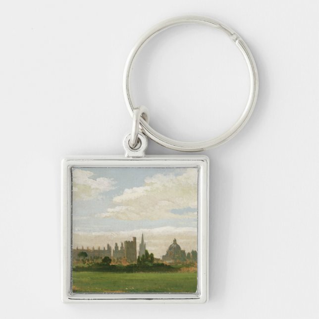A View of Oxford (oil on millboard) Key Ring (Front)