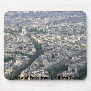 A View of Paris from the Eiffel Tower Mouse Pad