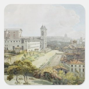 A View of Rome taken from the Pincio, 1776 (w/c ov Square Sticker