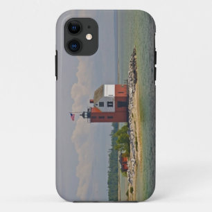 A view of Round Island Light Station. iPhone 11 Case
