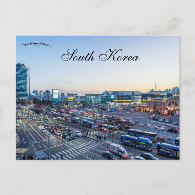 A View of Seoul South Korea Postcard (Front)
