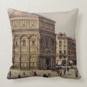 A View of the Baptistry in Florence (panel) Cushion