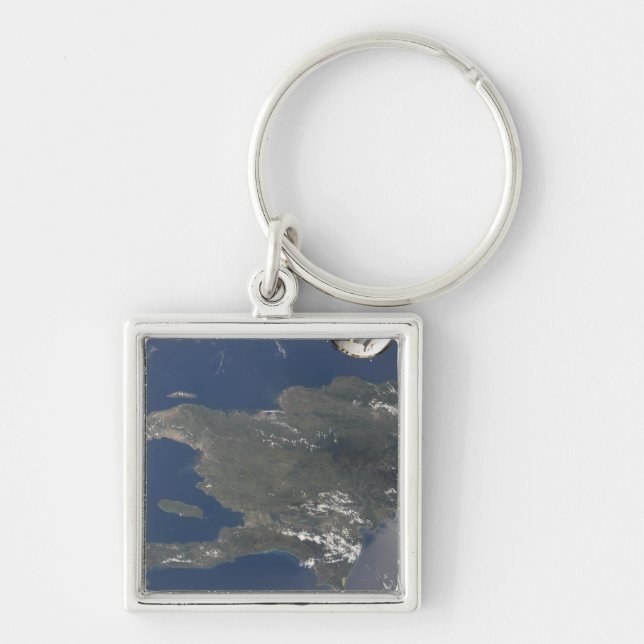 A view of the Caribbean island of Hispaniola Key Ring (Front)