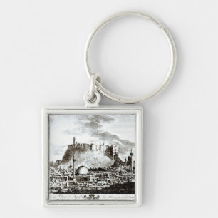 A view of the city and castle of Aleppo, Syria Key Ring