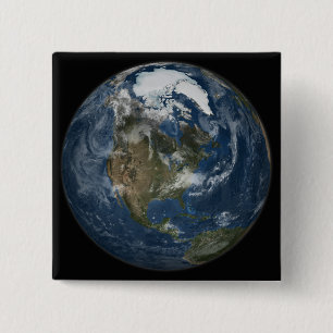 A view of the Earth 15 Cm Square Badge