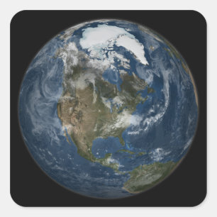 A view of the Earth Square Sticker