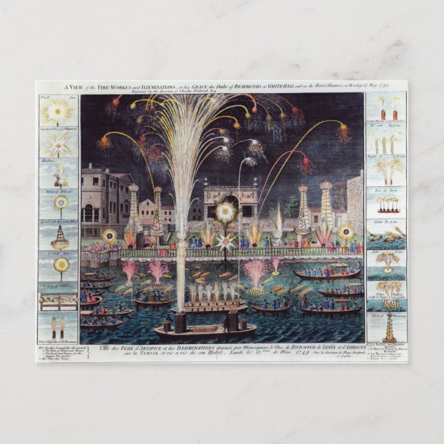 A view of the Fire-workes and Illuminations Postcard (Front)