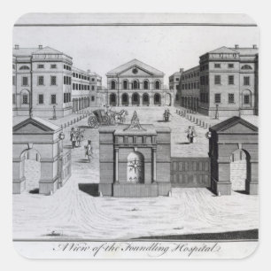 A View of the Foundling Hospital, 1756 Square Sticker