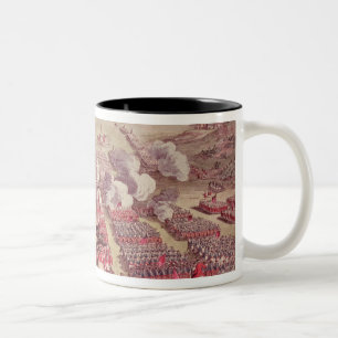 A View of the Glorious Action of Dettingen Two-Tone Coffee Mug