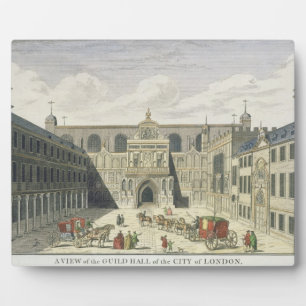 A View of the Guild Hall of the City of London, fr Plaque