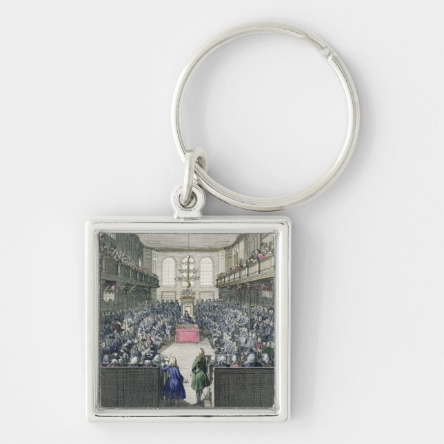 A View of the House of Commons, engraved by B. Col Key Ring (Front)