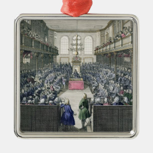 A View of the House of Commons, engraved by B. Col Metal Tree Decoration