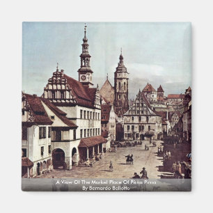 A View Of The Market Place Of Pirna Pirna Magnet