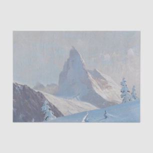 A View of the Matterhorn, Winter Decoupage Tissue Paper