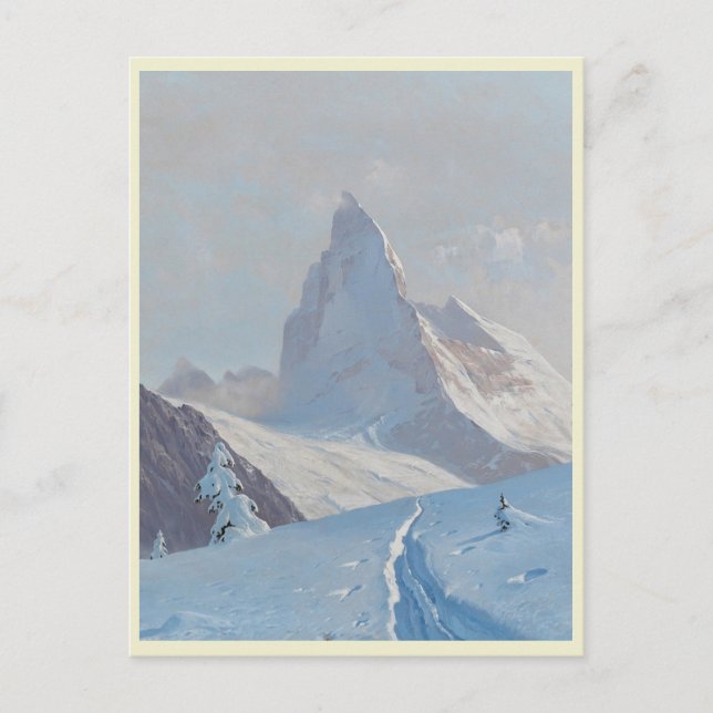 A View of the Matterhorn, Winter Postcard (Front)