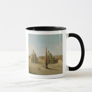 A View of the Piazza del Popolo (oil on canvas) Mug