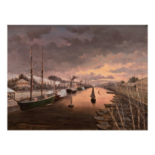 A View of the River Aura in Turku Poster