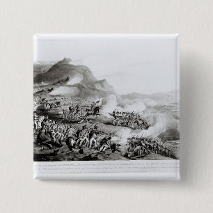A View of the Serra de Busacco at San Antonio 15 Cm Square Badge
