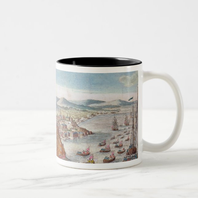 A View of the Taking of Quebec Two-Tone Coffee Mug (Right)