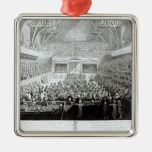 A View of The Trial of Warren Hastings Metal Ornament