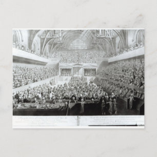 A View of The Trial of Warren Hastings Postcard